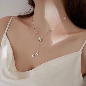 Sterling silver Roman Number  Y Necklace